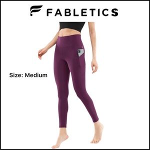 Fabletics Pure Luxe Leggings. Ankle Length, Side Pocket.